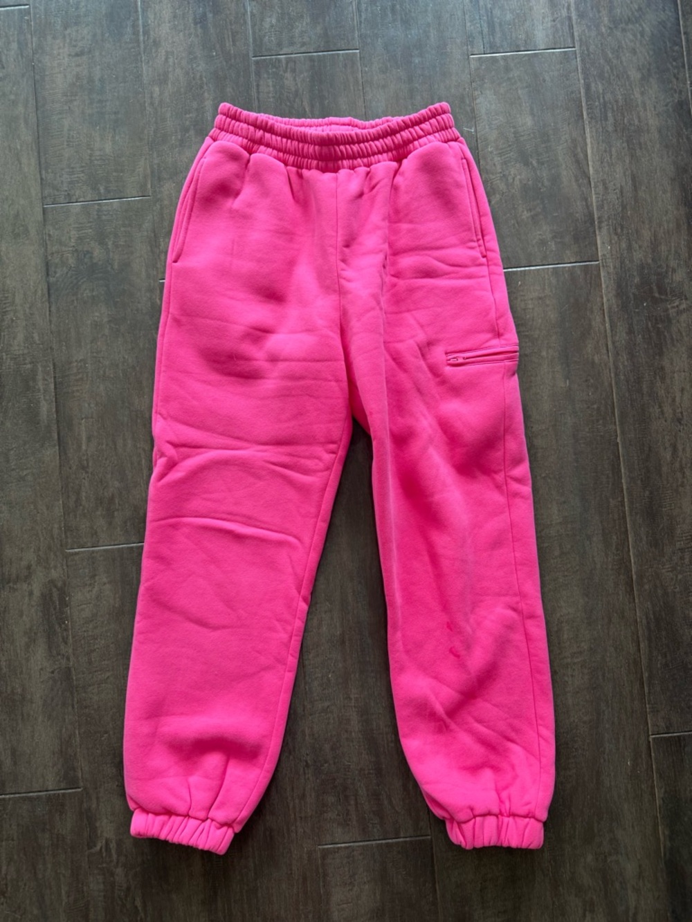 Comfrt Airplane Mode Travel Sweatpants Jogger w Pockets Wlastic Waist Hot Pink M - Picture 3 of 12